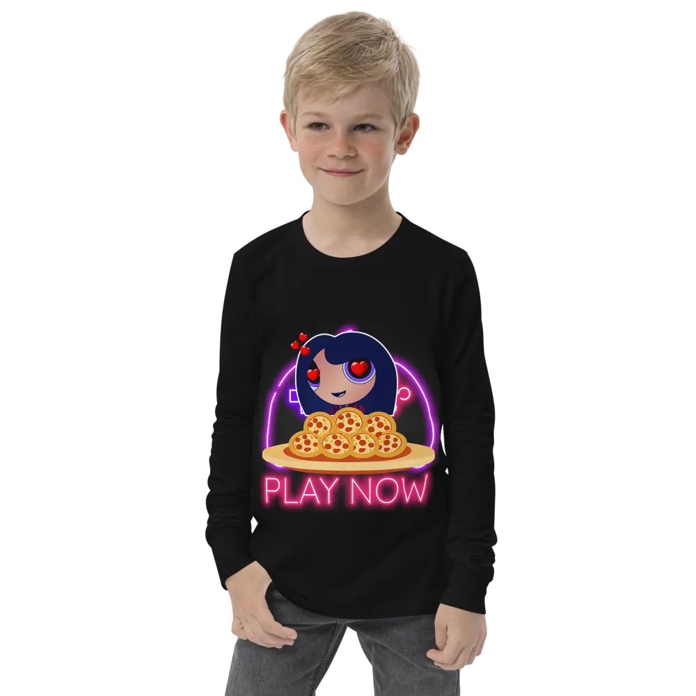 Youth Pizza Gamer Long Sleeve Top product image (1)