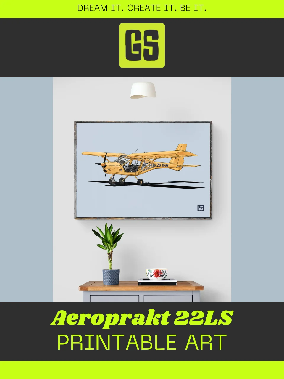 Aeroprakt 22LS Digital Aviation Printable Art Ideal Pilot Gift product image (4)