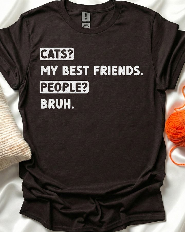 Cats Friends Bruh T-Shirt product image (2)