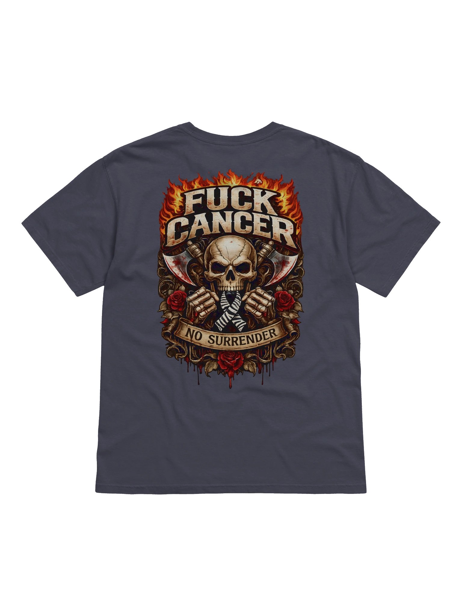 NO SURRENDER “F*CK CANCER” HOODIE (Zebra Ribbon Edition) product image (8)