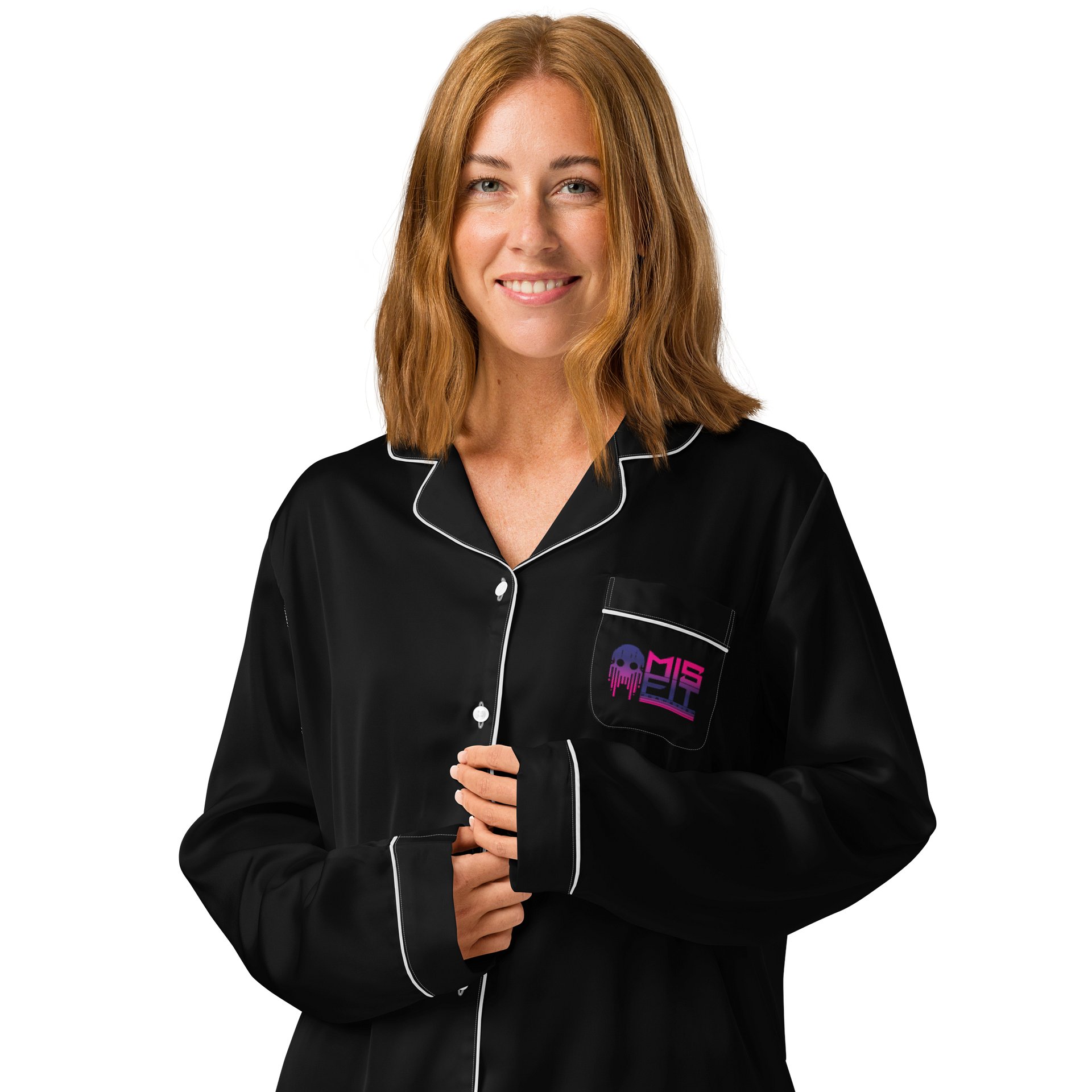 Misfit Long Sleeve Pajamas - Black product image (3)