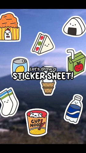 1st time making a sticker sheet, it's actually really fun to draw these konbini sticker sheet 🍙🍡🍦

#stickersheet #stickers #s...