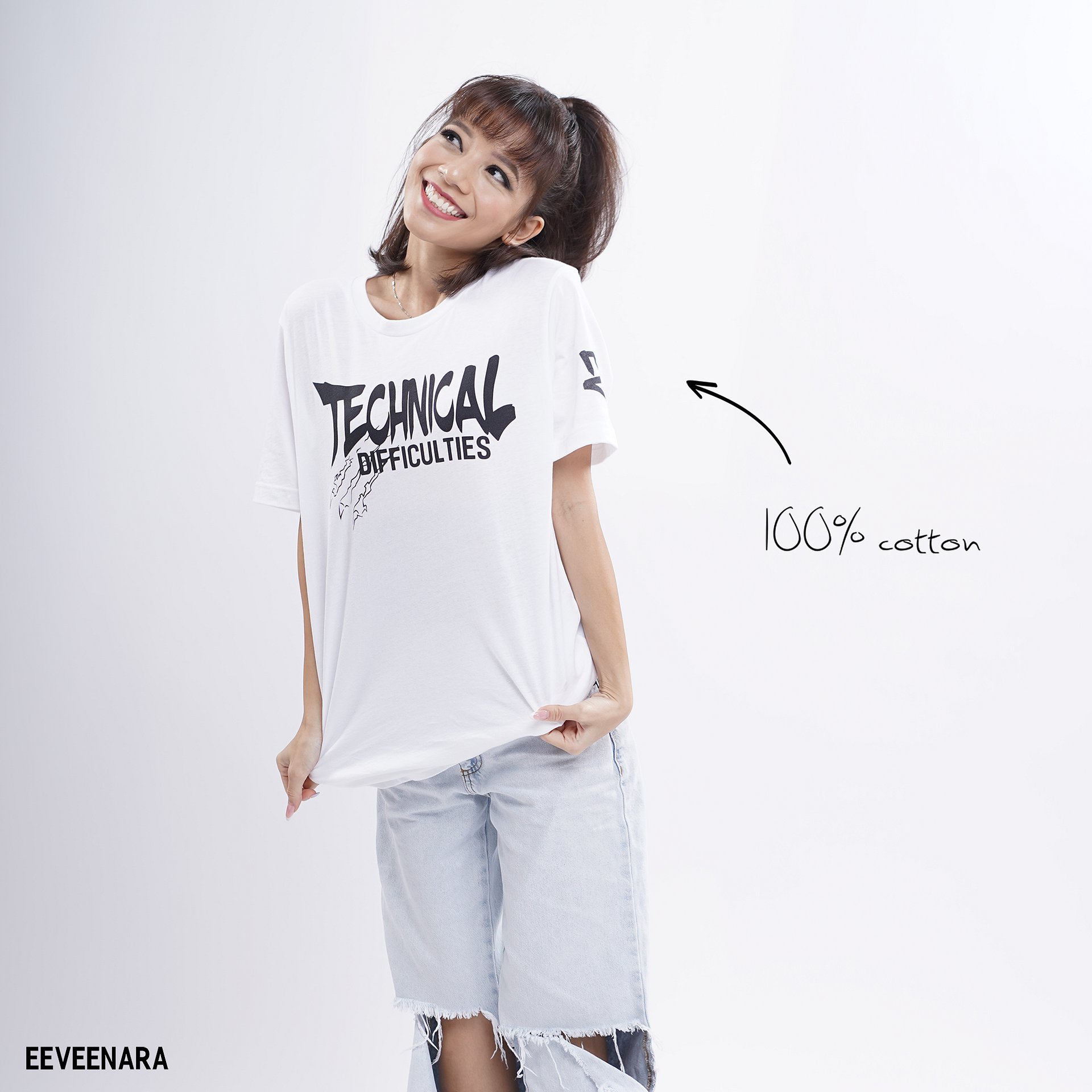 TECHNICAL DIFFICULTIES TEE - [WHITE] product image (4)