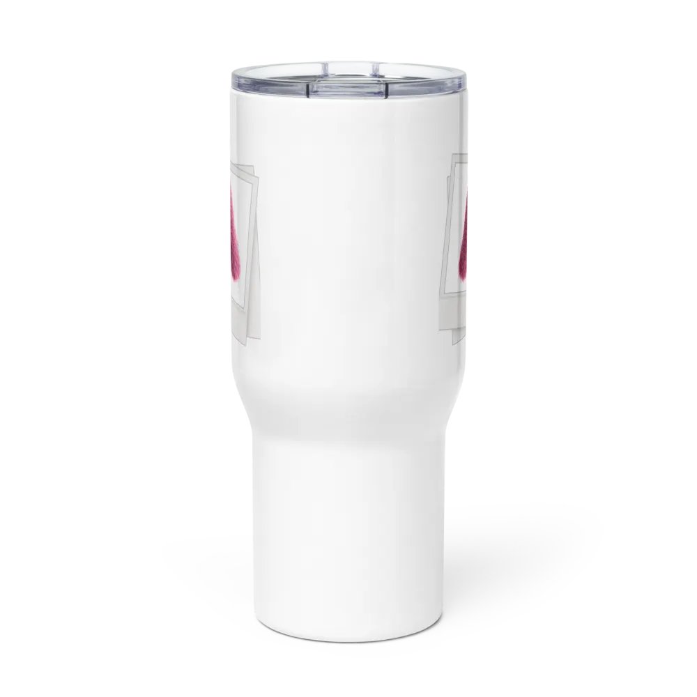 Fluffy Pink Fur Letter A Travel Mug product image (3)