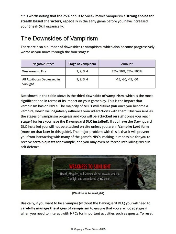 [PDF Guide] Skyrim Vampire Guide for Total Beginners product image (2)