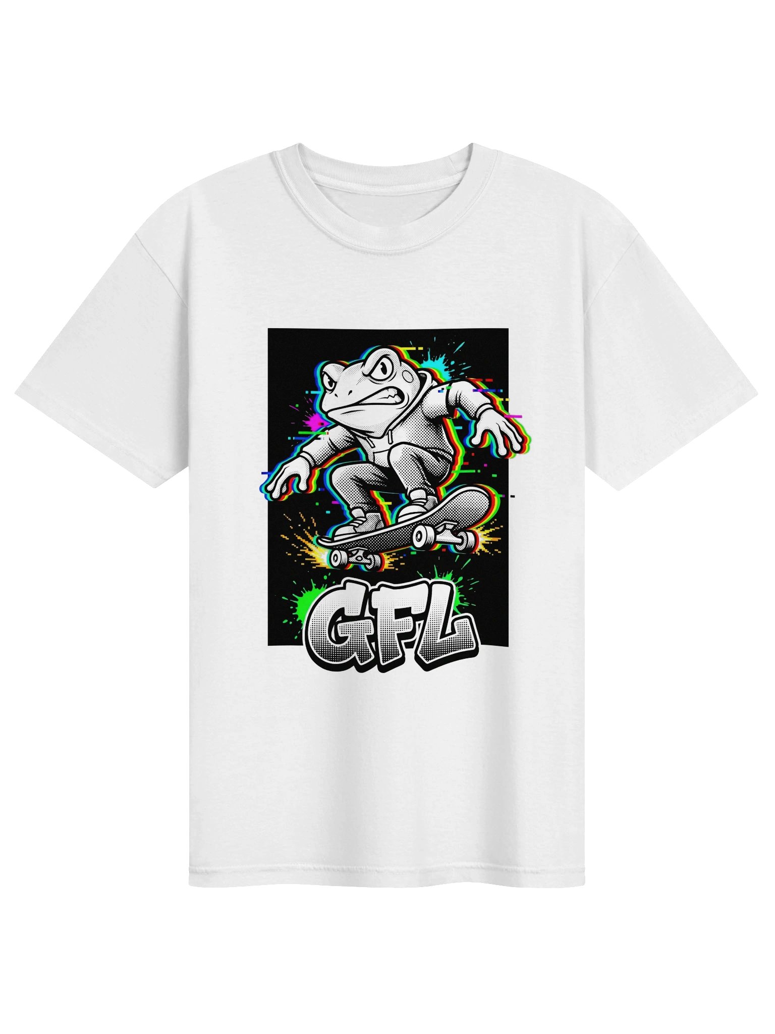 GFL Pixel Angry Frog Ollie Glitch Arcade Tee product image (1)