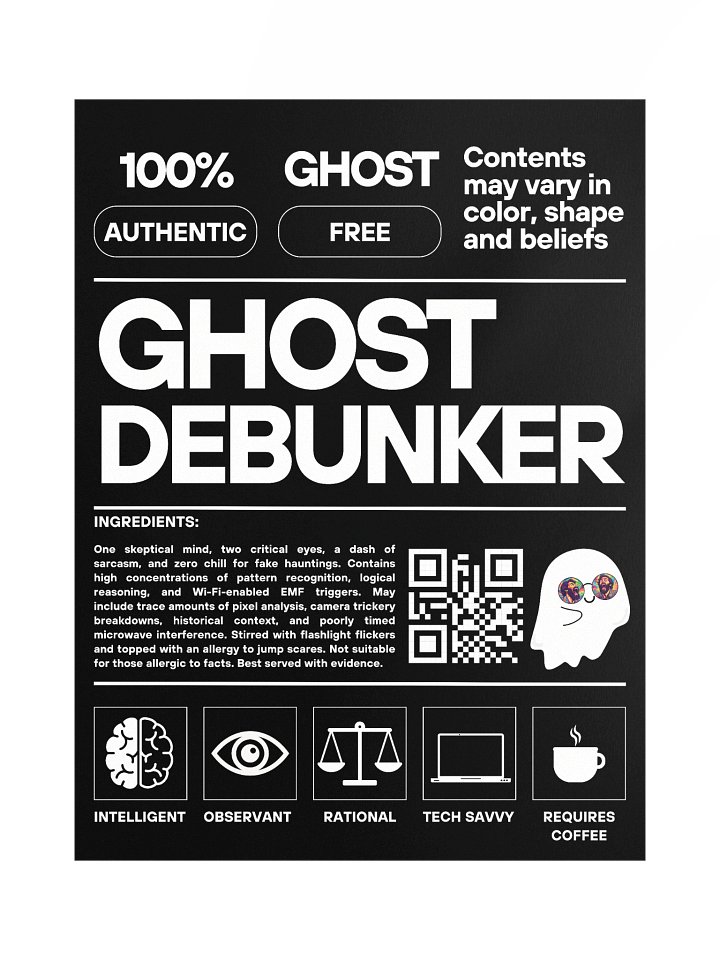 Ghost Debunker Satirical Poster product image (1)