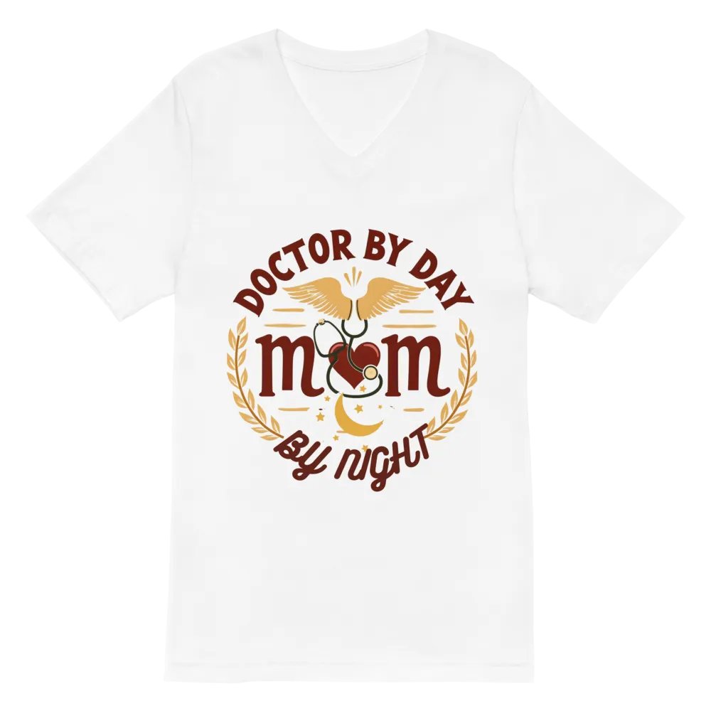Doctor by Day, Mom by Night V-Neck Tee product image (6)