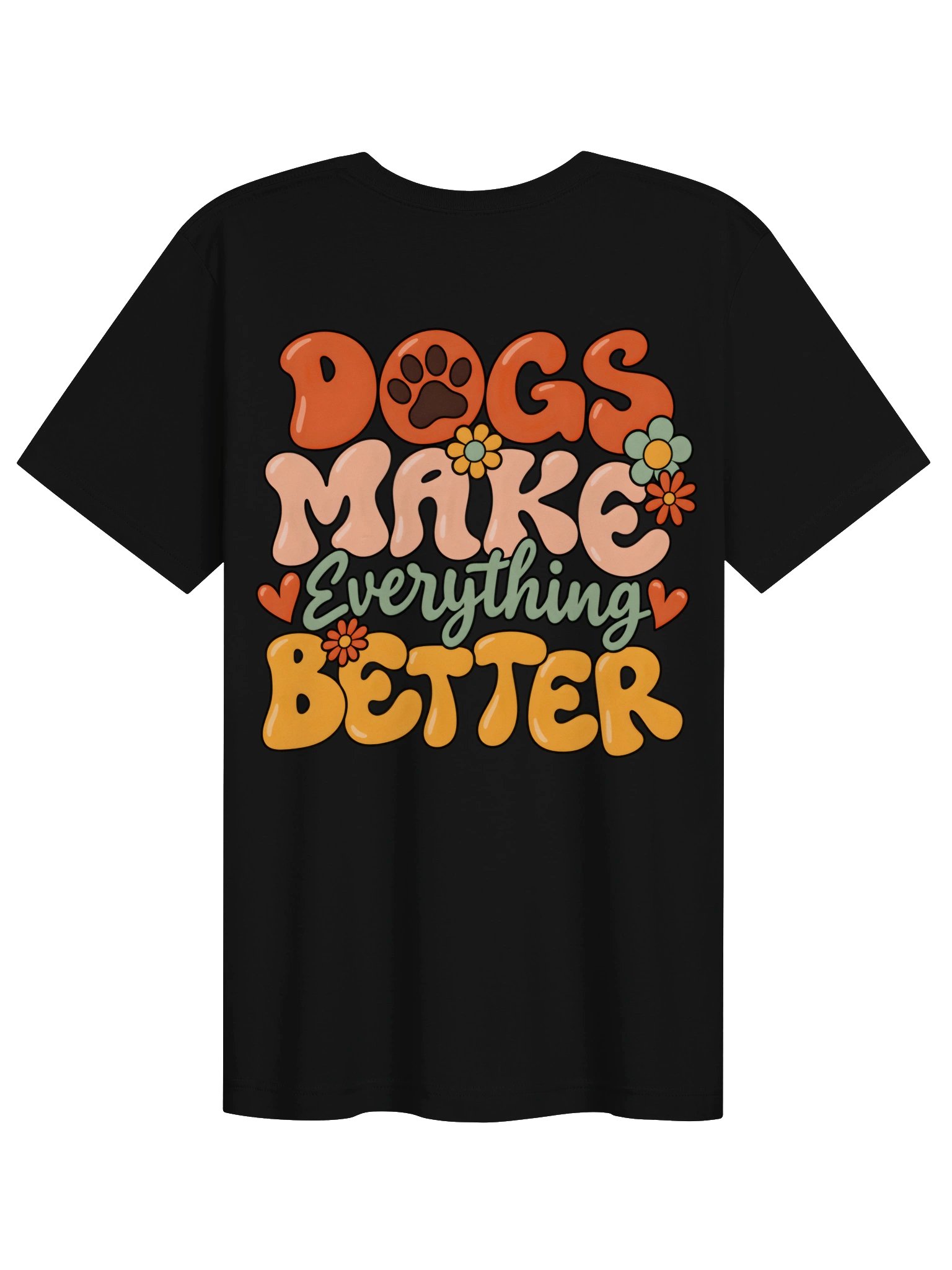 Orange Paw Print Minimal Tee product image (8)