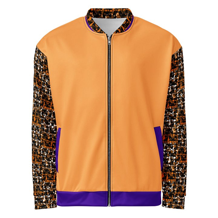 Experience Stories Unisex Bomber Jacket (Orange, Purple, and Black) product image (1)