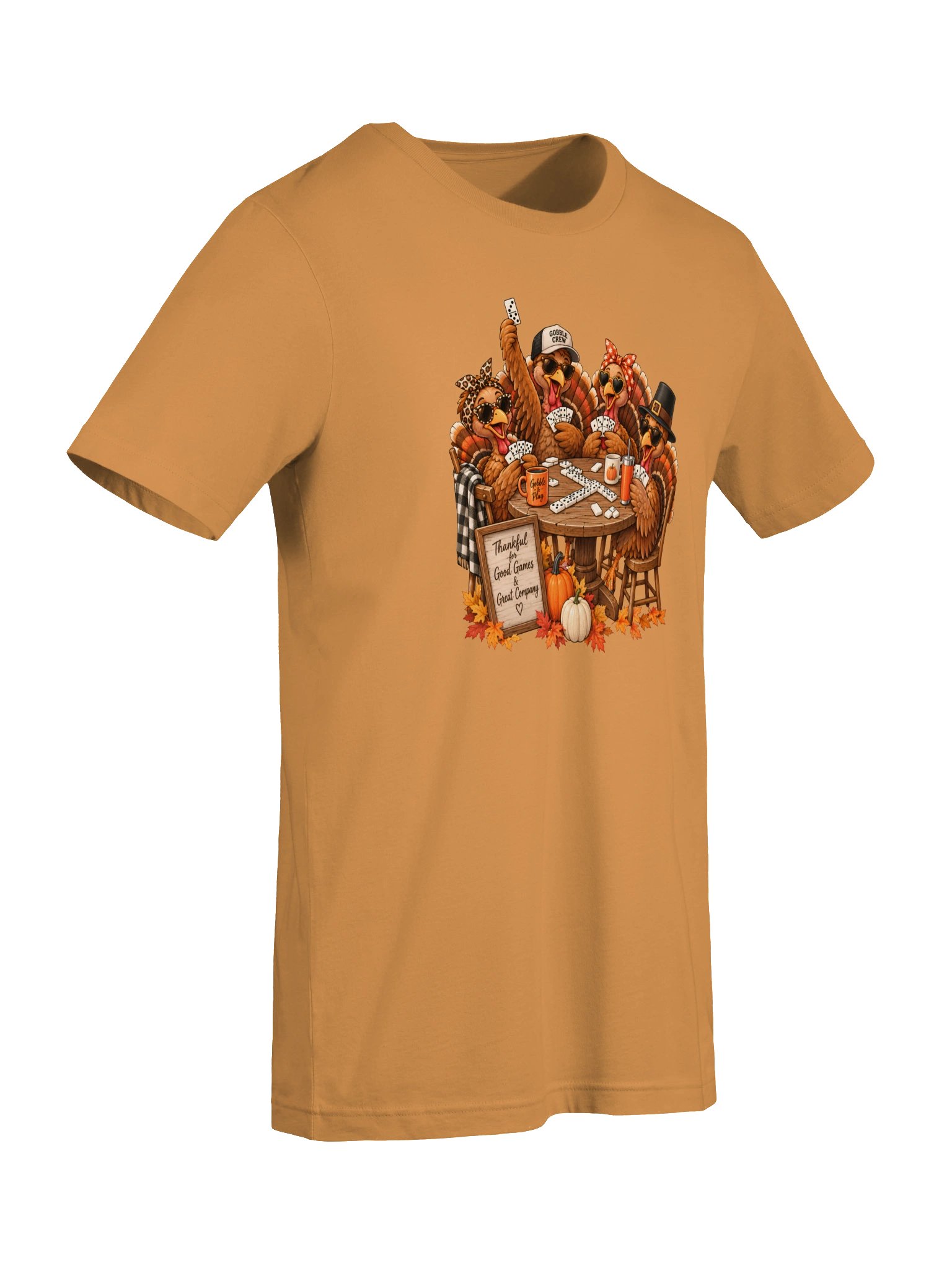 Thanksgiving Turkey Domino T-Shirt | Thankful for Good Games & Great Company product image (67)