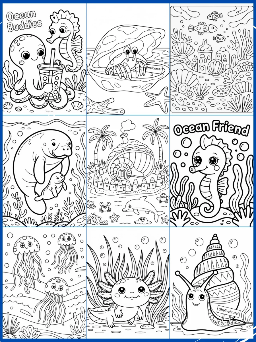 30+ Ocean theme coloring sub-niche prompts for Ideogram Ai product image (3)