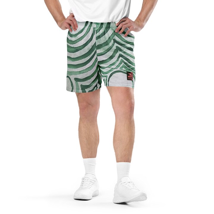 "Green Swirl" Unisex Mesh Shorts product image (1)