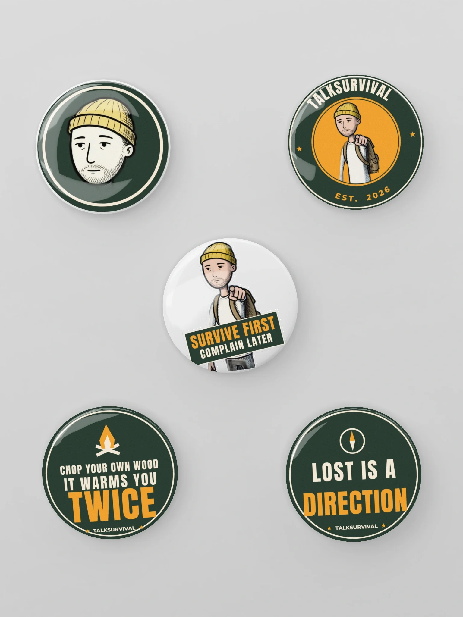 TalkSurvival Mountain Adventure Pin Set