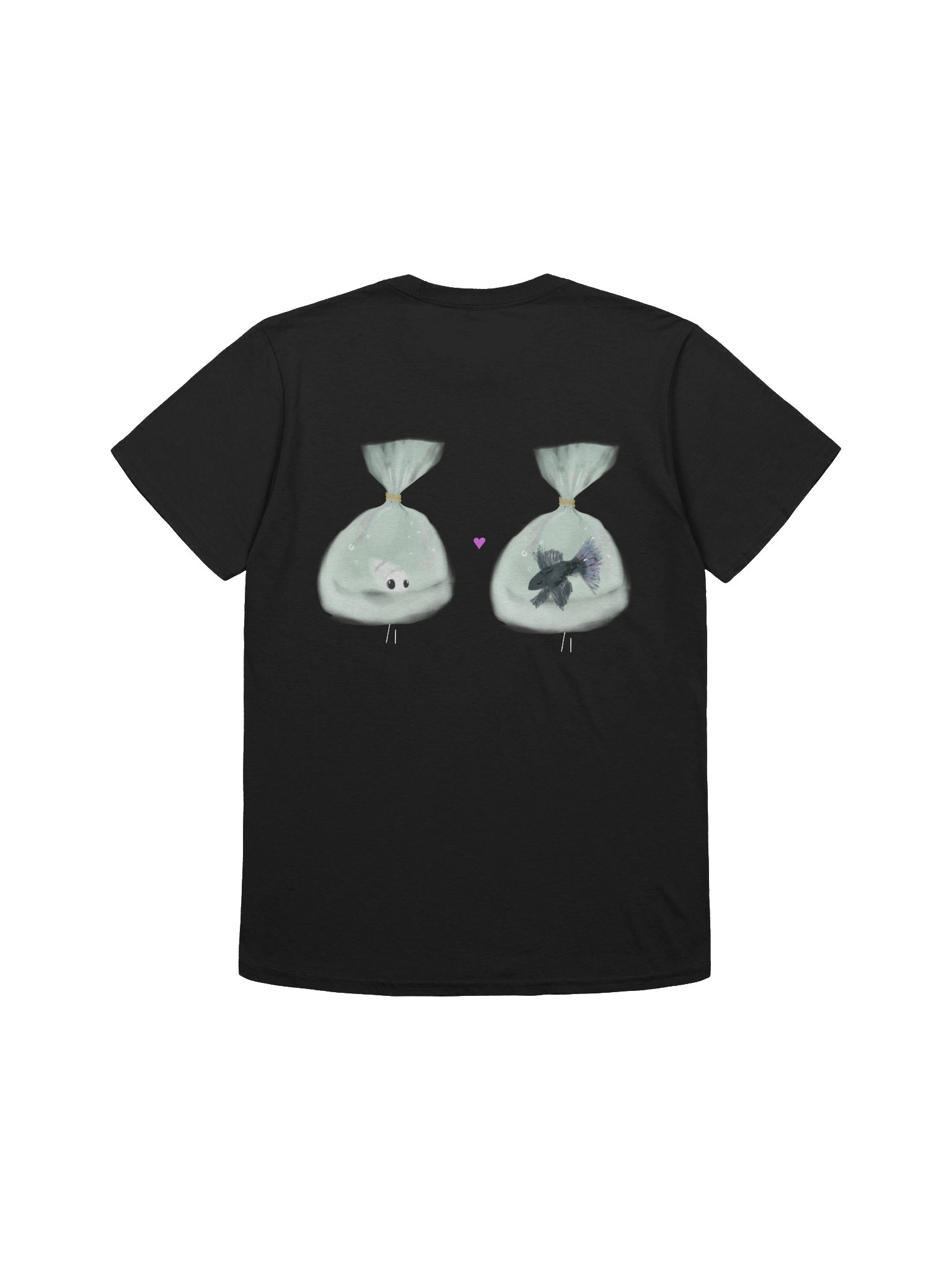 Fish Love T-shirt (Black) product image (2)