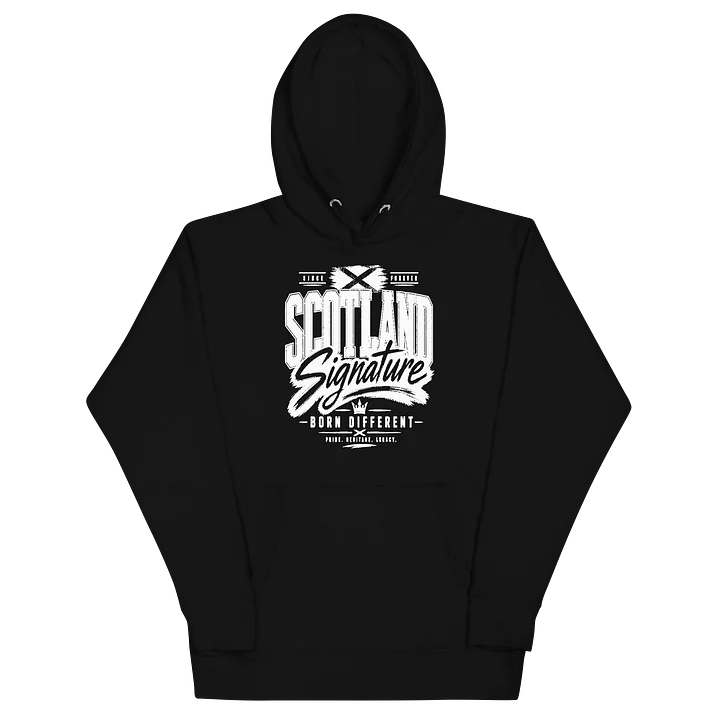 Scotland Signature “Born Different” Scottish Streetwear - Black Unisex Hoodie product image (2)
