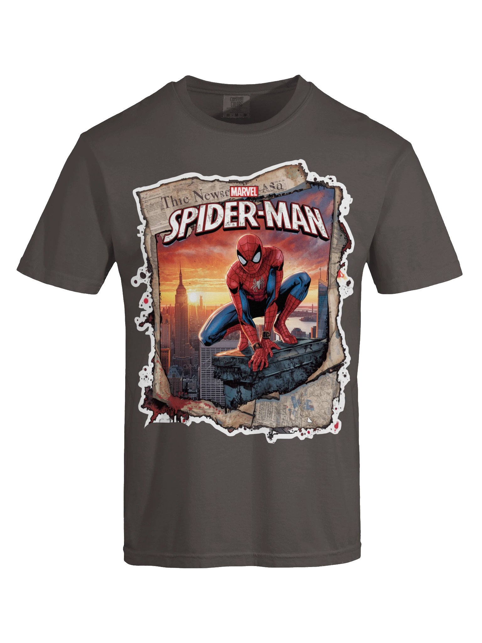 Vintage Spider-Man Comic Cover T-Shirt | Dark Streetwear Marvel Graphic Tee product image (17)