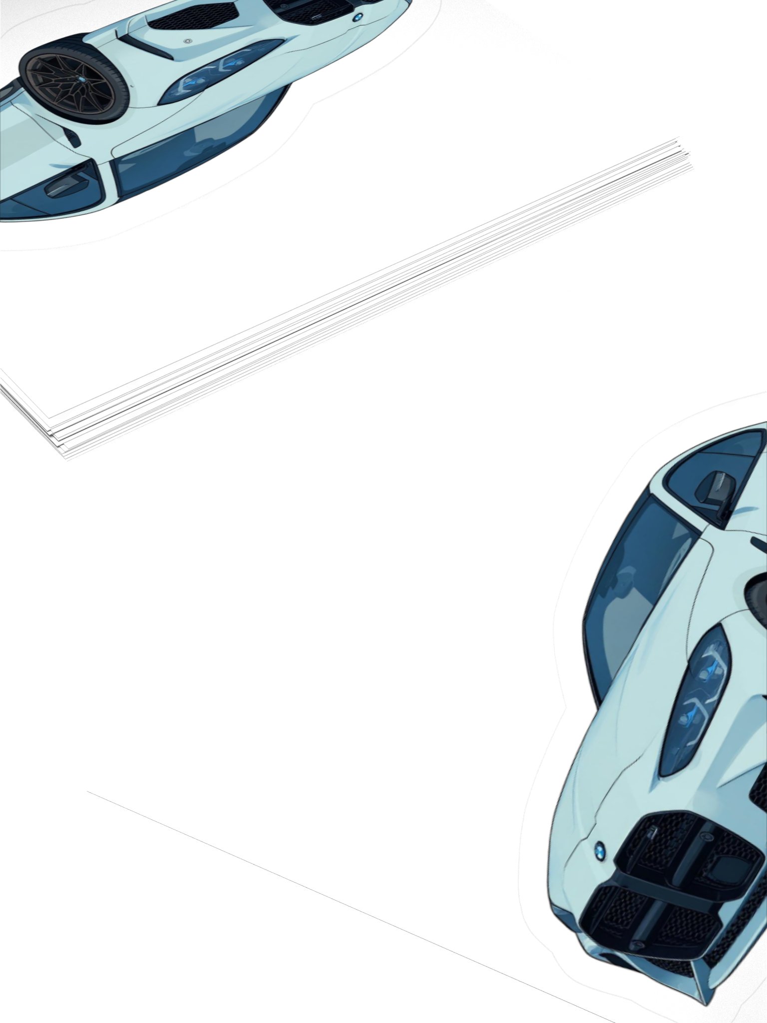 Grey BMW M4 Sticker (Retro, Sketch, Silhouette) product image (10)