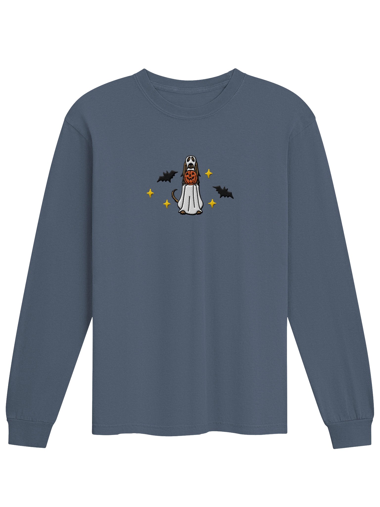Halloween Saluki(Tan) Embroidered Long-Sleeve T-Shirt product image (2)