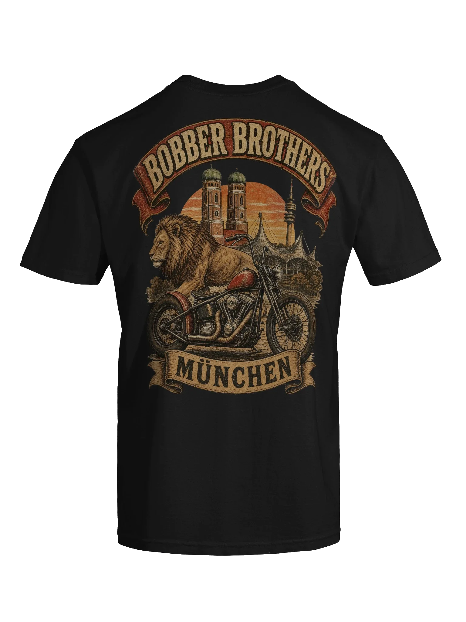 München motorcycle t-shirt design by Bobber Brothers
