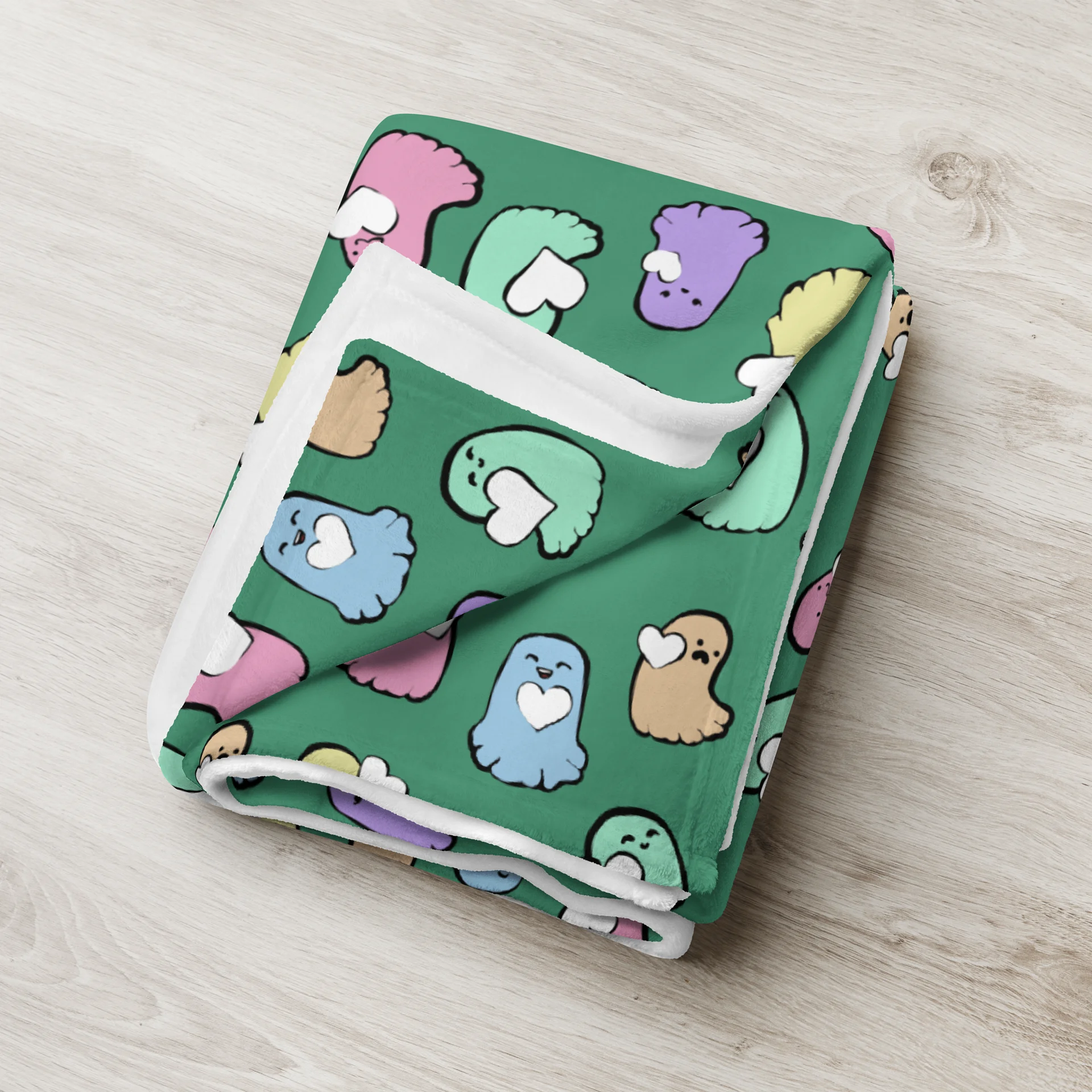 Cozy Rainbow Ghostie Throw Blanket product image (3)