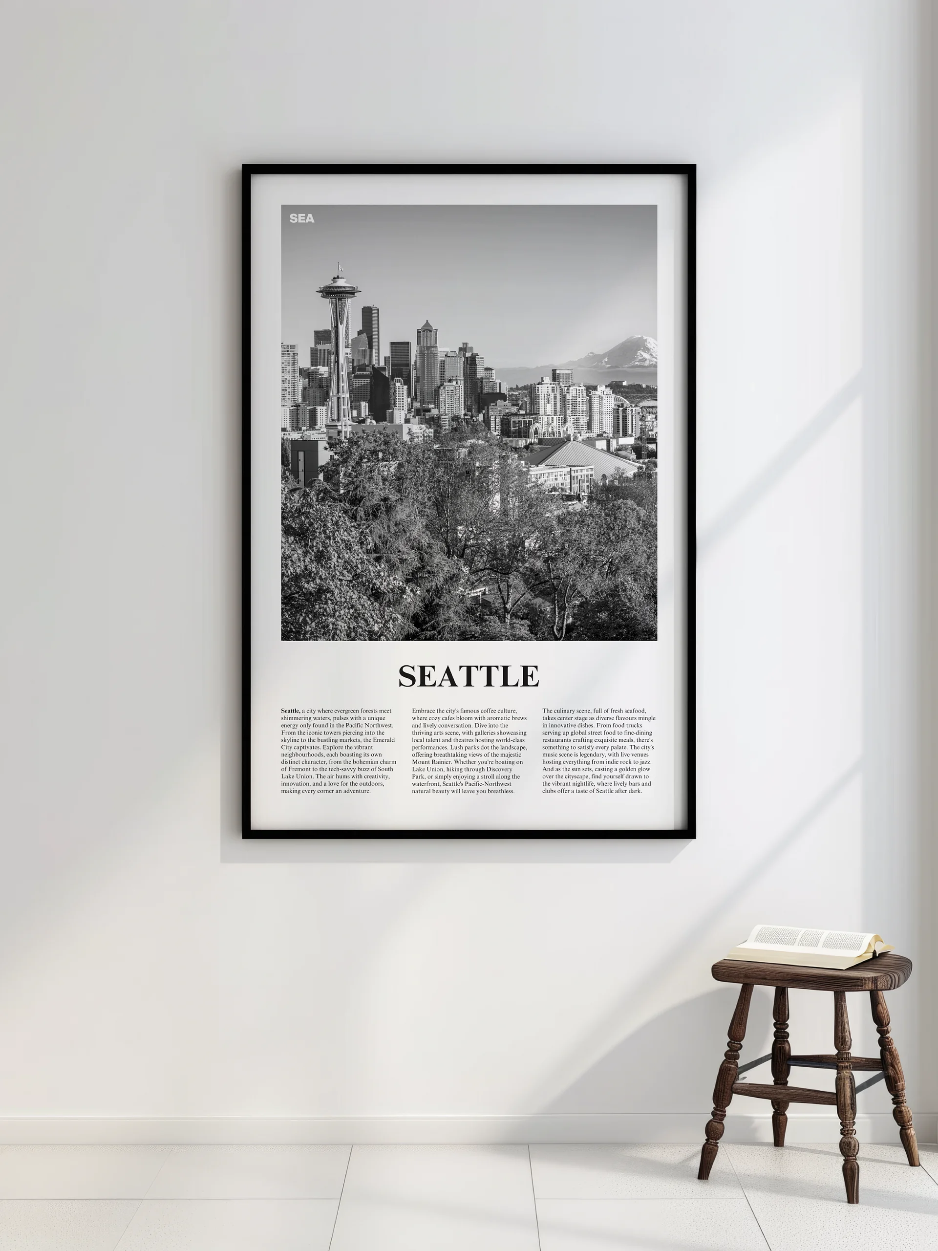 Seattle 01 Newspaper Poster | Framed product image (2)