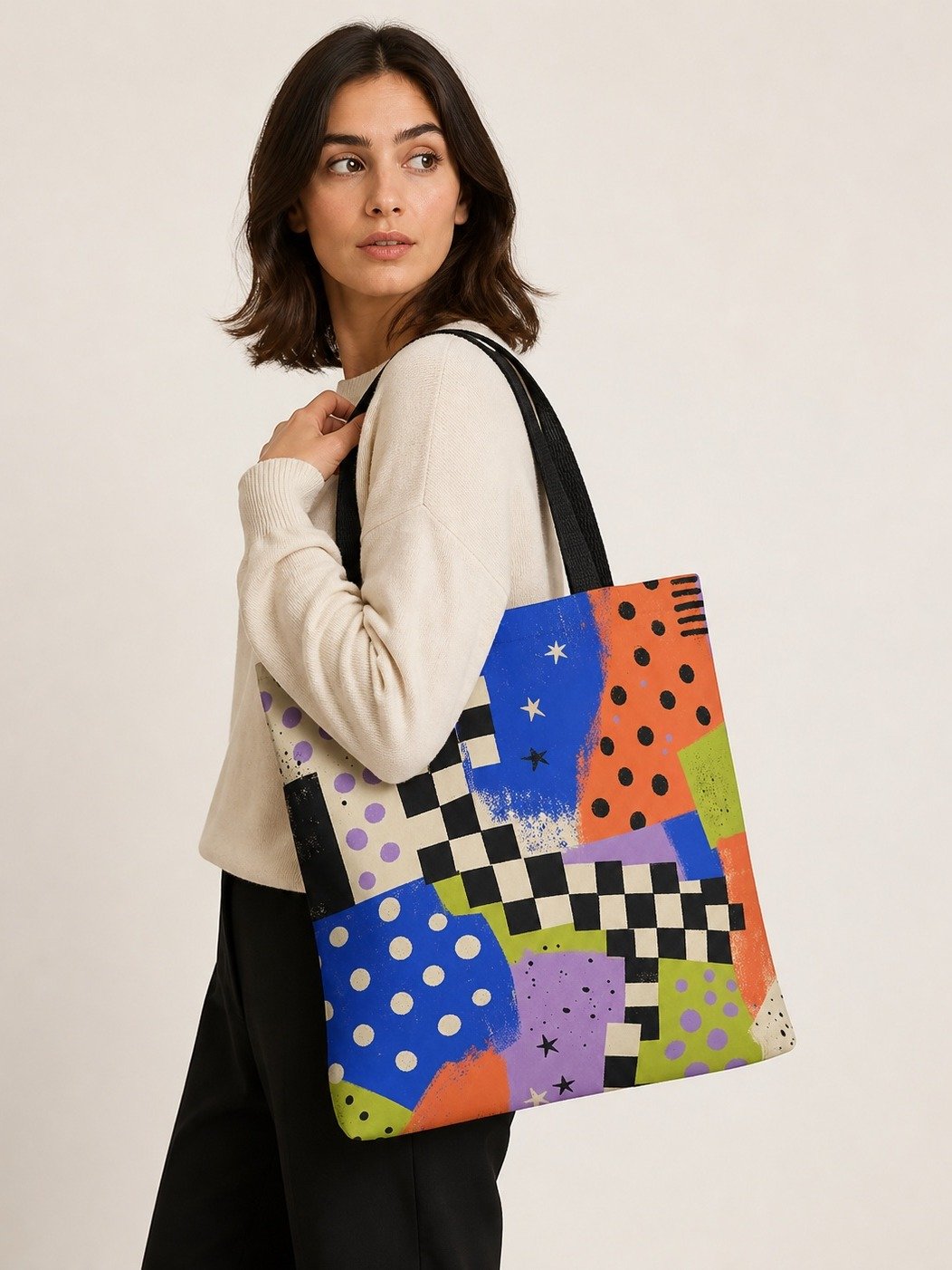 WAYLARO Offbeat Check Tote product image (4)