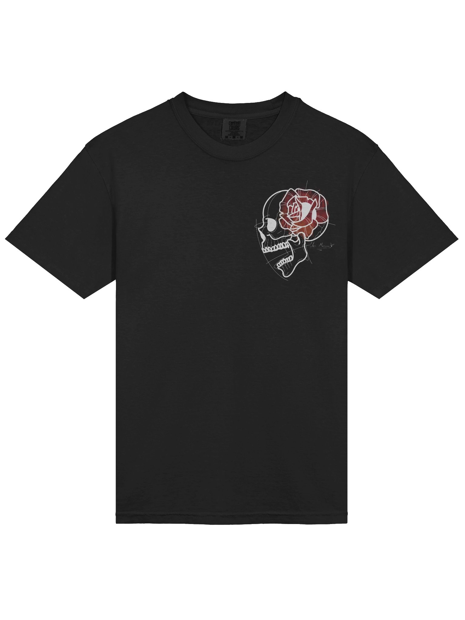 skull flower tee product image (3)