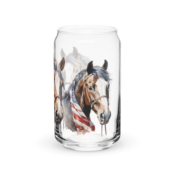 Patriotic Horses Can-Shaped Glass product image (2)