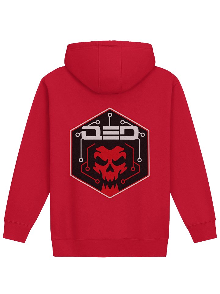QED Red Hoodie Small Front Logo w/ Large Skull Logo on Back product image (2)