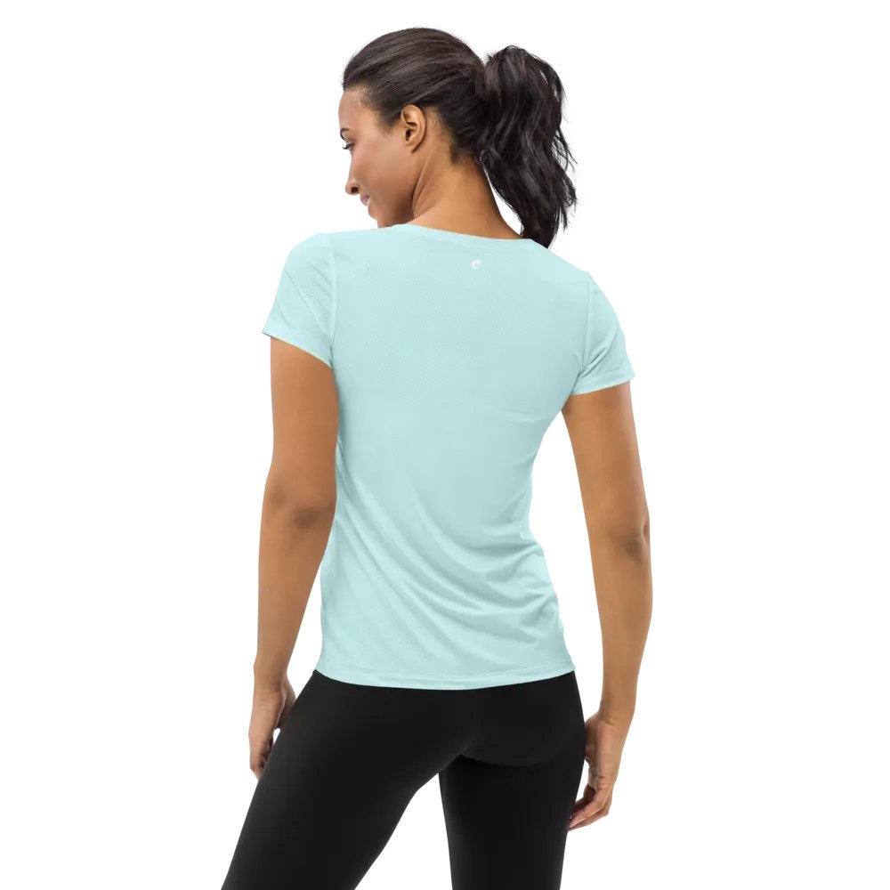 Light Cyan Women's Athletic T-Shirt product image (2)