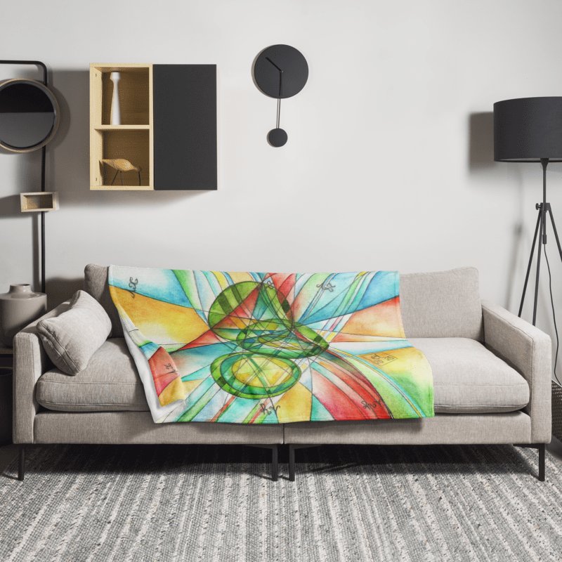 Circles to Circles #4 - Stereographic Projection Mathematical Art Blanket product image (2)