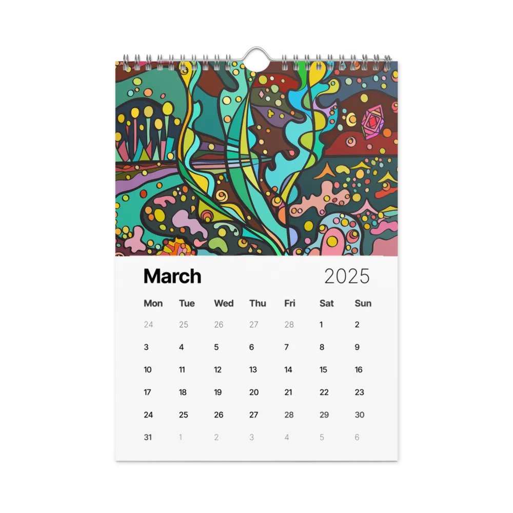 Energize Your Year: 2025 Customizable Wall Calendar – Wave at Sunset product image (9)
