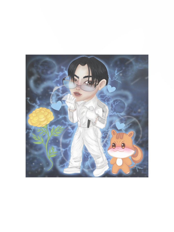 Captain Hongjoong Fanart Square Poster - Ateez product image (3)