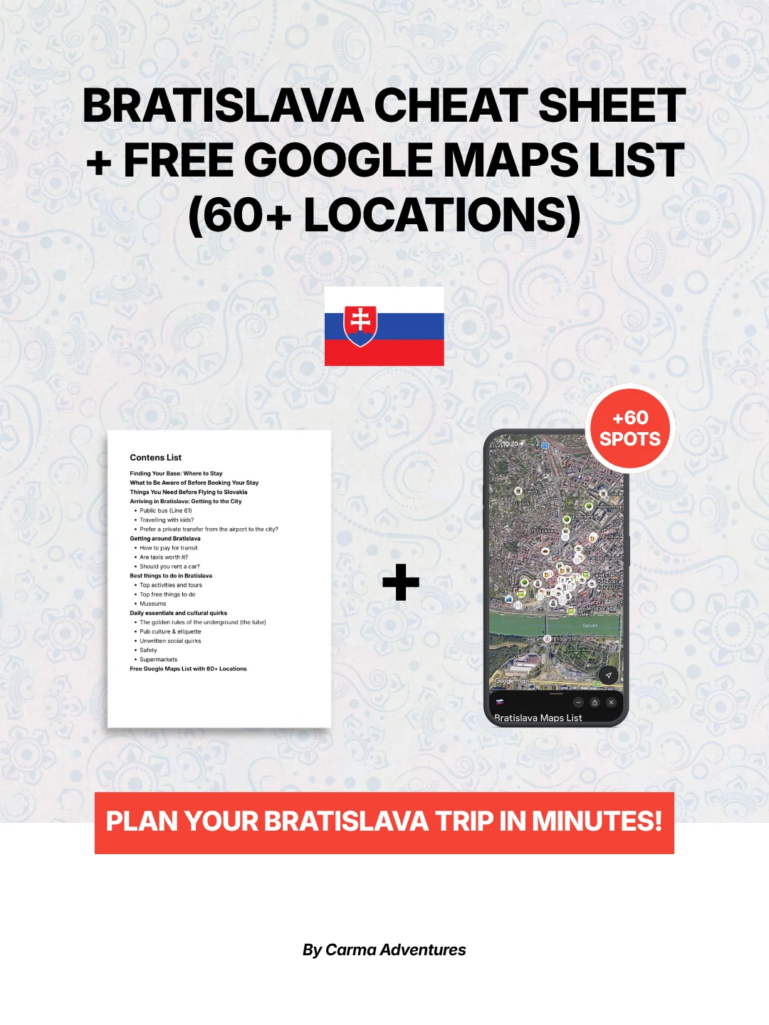 Bratislava Cheat Sheet + Free Google Maps List (60+ LOCATIONS) product image (1)