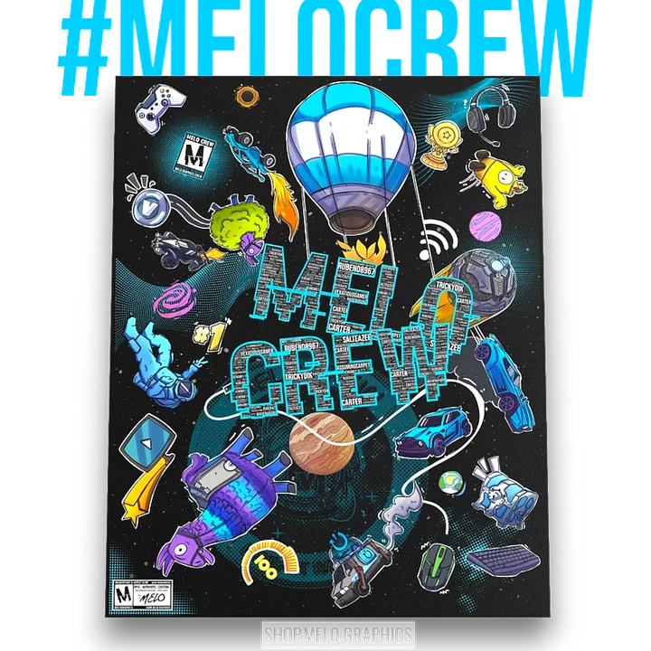 #MELOtober 2024 Personalized MELO CREW Chaos - Matte Poster | #MadeByMELO product image (1)