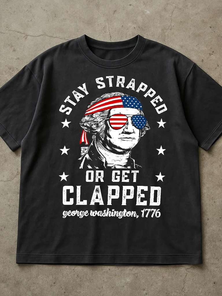 Stay Strapped Or Get Clapped Shirt product image (2)