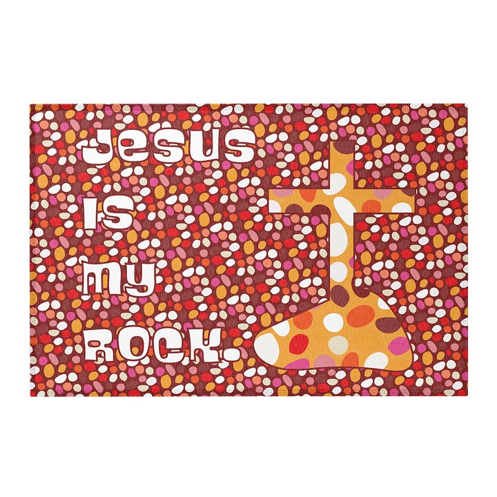 Jesus Is My Rock — Colorful Faith Area Rug product image (1)