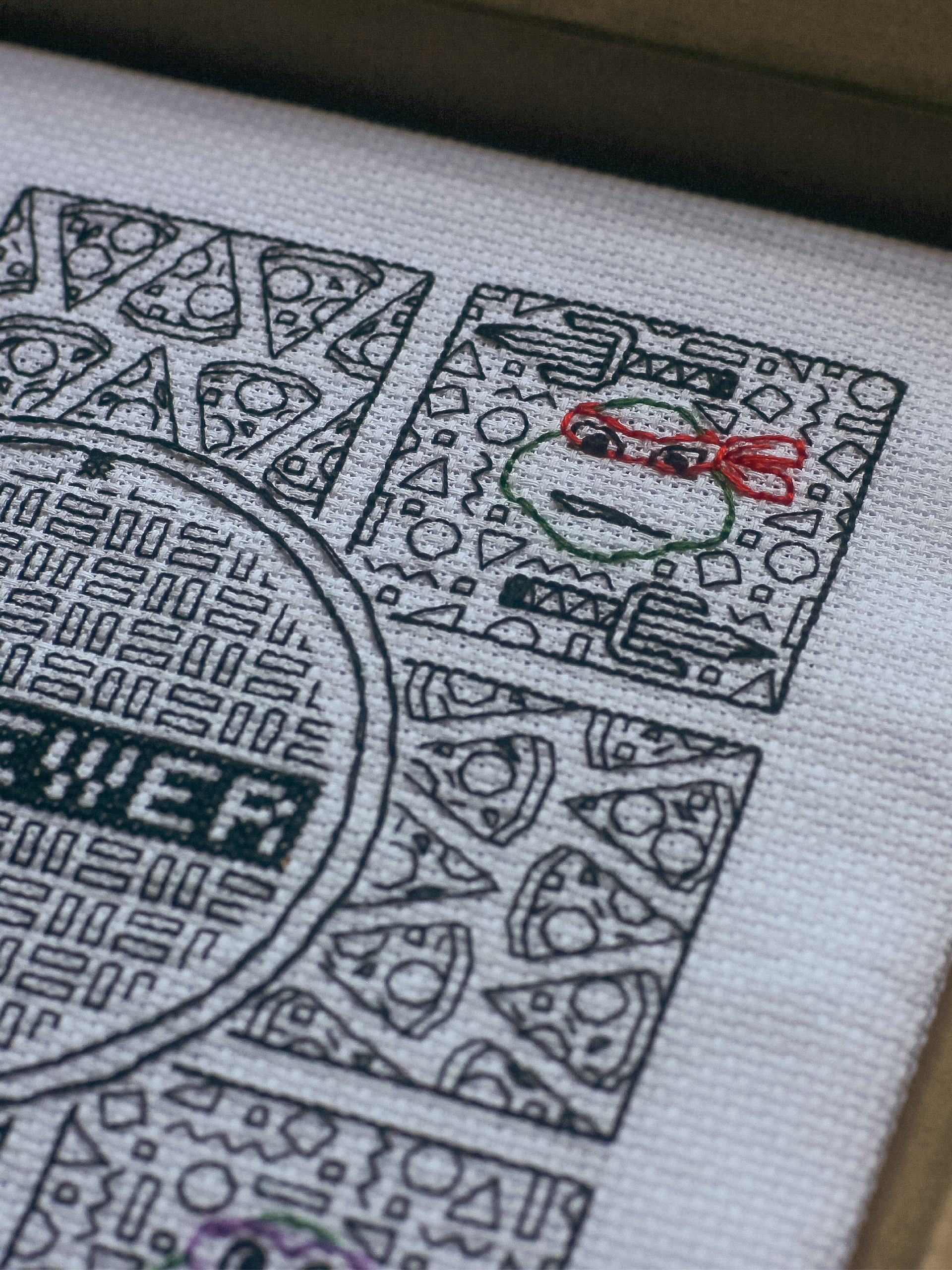 Shinobi Terrapins • Blackwork Cross Stitch Pattern • PDF Digital Download product image (7)