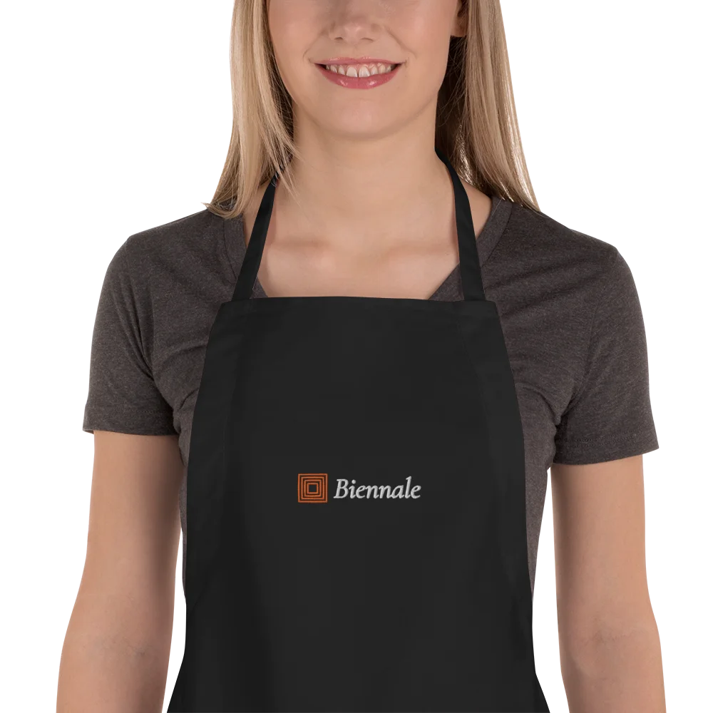 Biennale Minimalist Orange Square Logo Embroidered Cooking Apron product image (1)