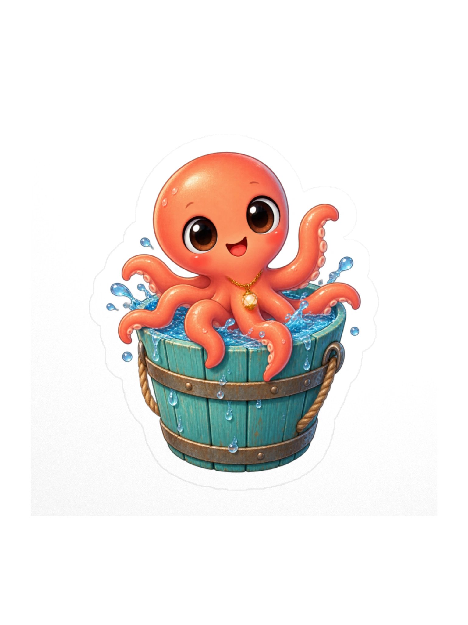 Boba Lantern Bucket Sticker product image (2)