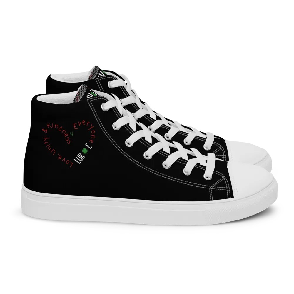 Kindness 4 Everyone High Top Canvas Shoes product image (2)