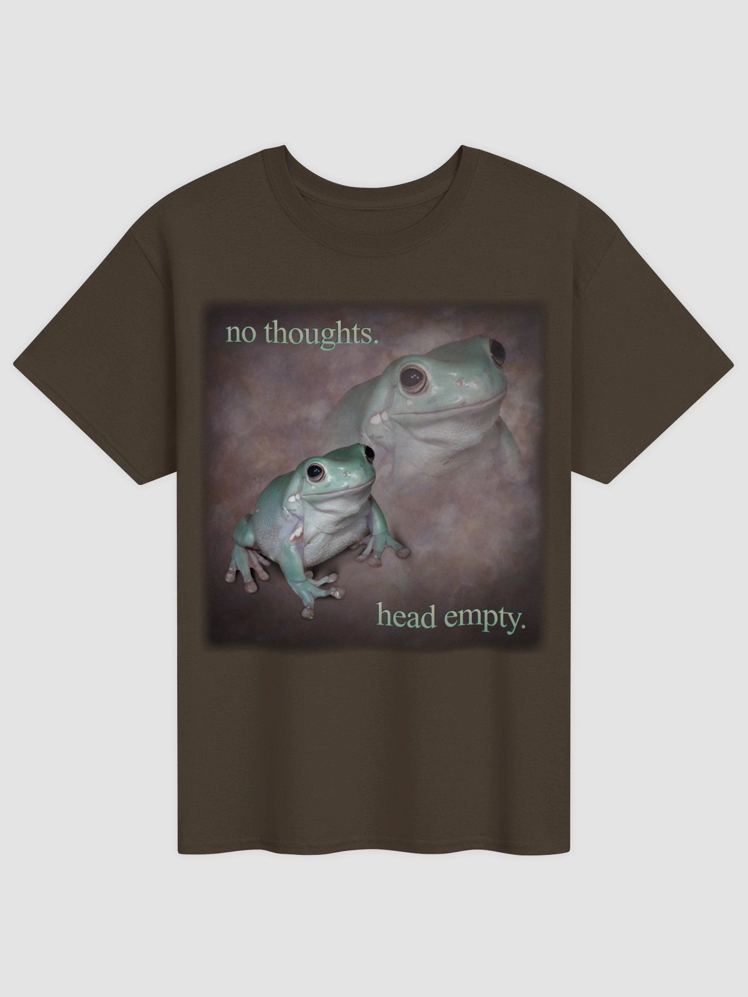 No thoughts, head empty frog T-shirt product image (13)