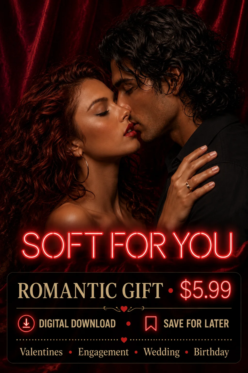 Soft For You Romantic Digital Download Valentines Engagement Wedding Gift $5.99 product image (1)