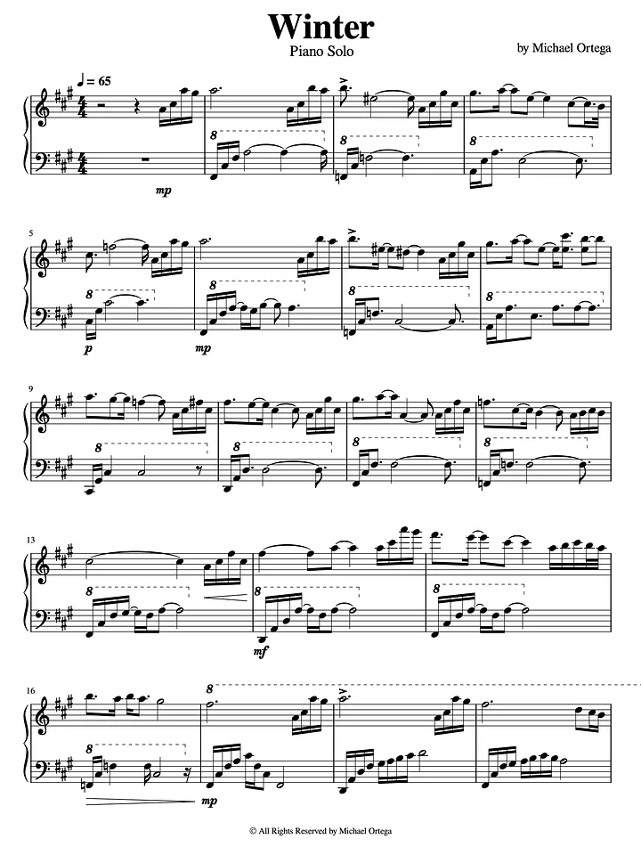 Winter (Digital Score Download) product image (2)