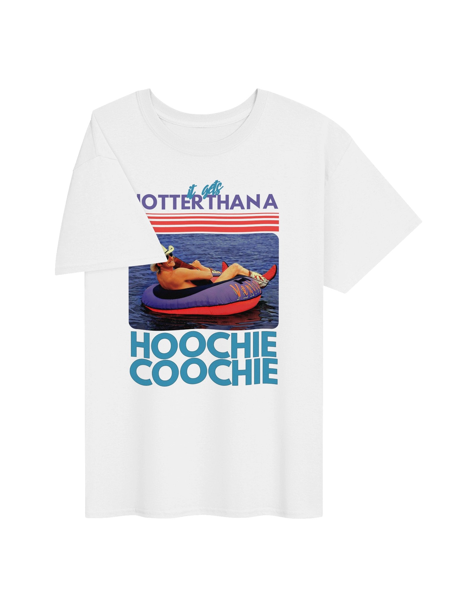 Hotter Than a Hoochie Coochie Shirt – Funny Lake Tubing Retro Country Graphic Tee product image (83)