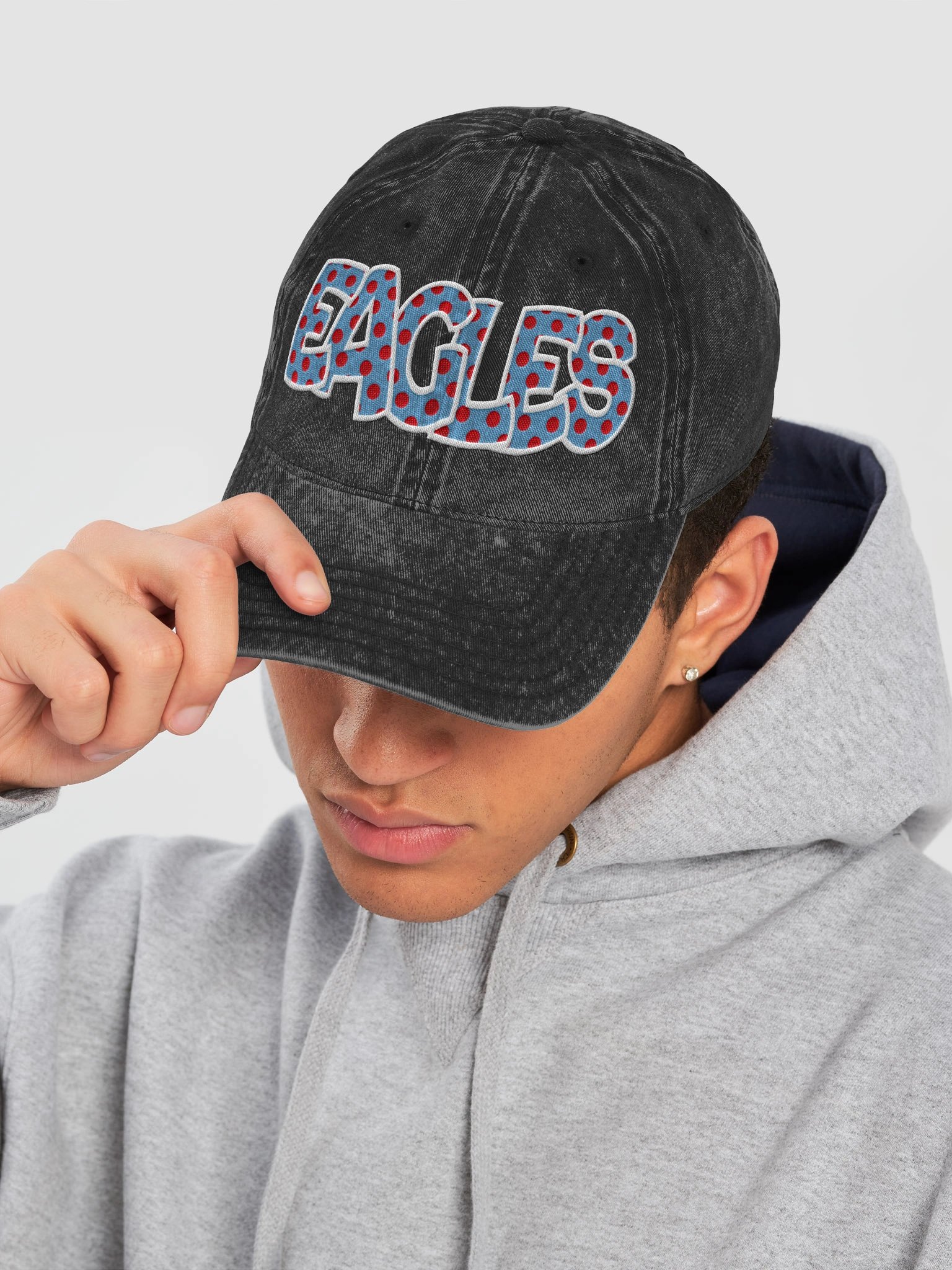 Eagles Red & Blue Polka Dot Vintage Hat product image (32)