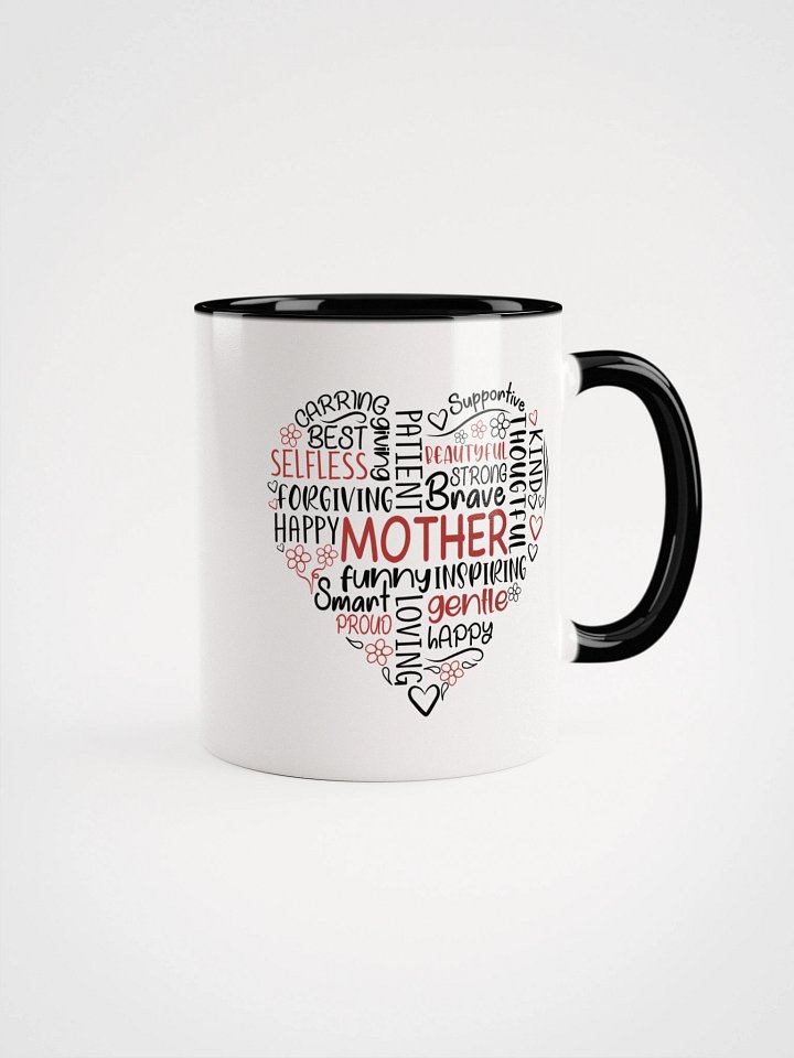 Gentle Loving Mother Design - Hindi Moms - Art Ceramic Mug with Color Interior product image (2)