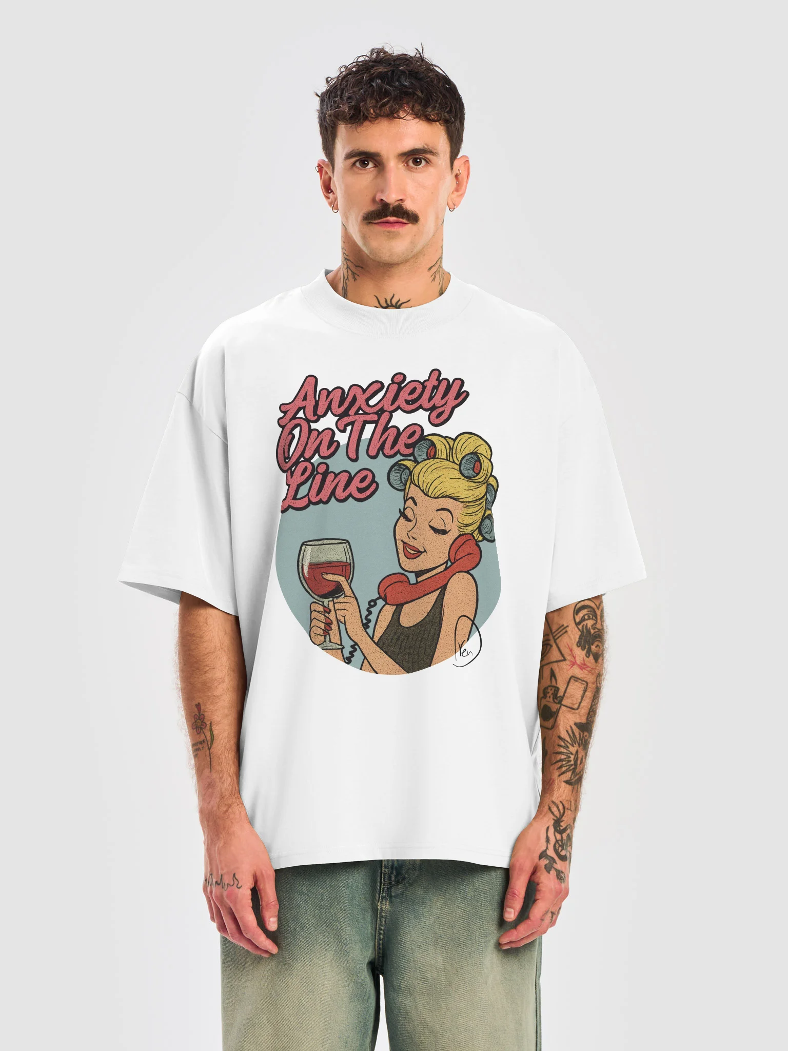 Anxiety On The Line Oversized Tee product image (5)