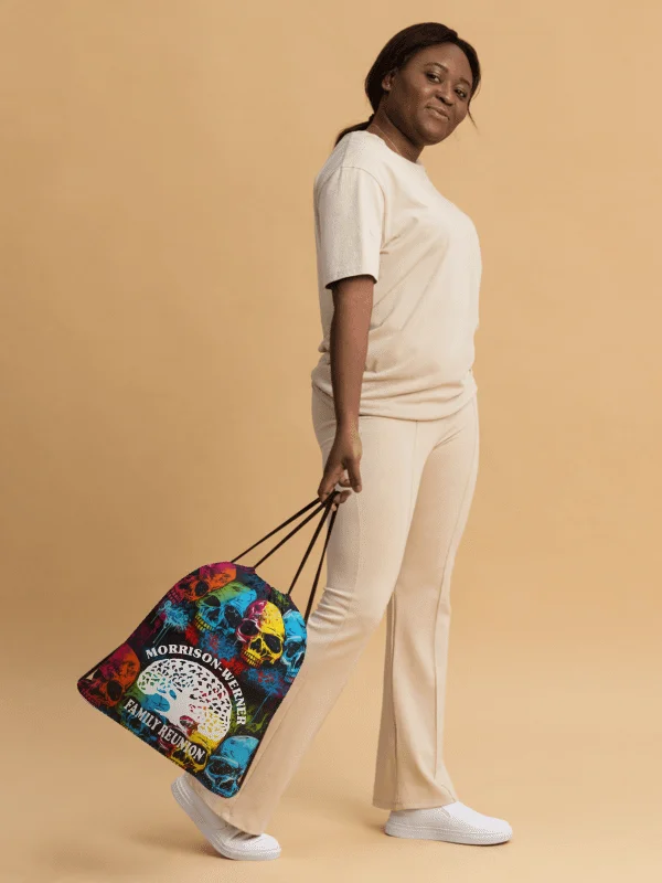 "Graffiti Skulls" Drawstring Bag product image (3)